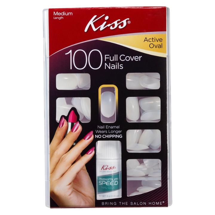 Kiss Full Cover False Nails Active Oval