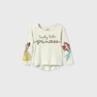 Toddler Girls' Disney Princess 'lovely Little Princess' Long Sleeve T-shirt - Beige