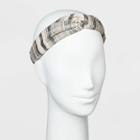 Cotton Twist Front With Stripes Print Headwrap - Universal Thread Black