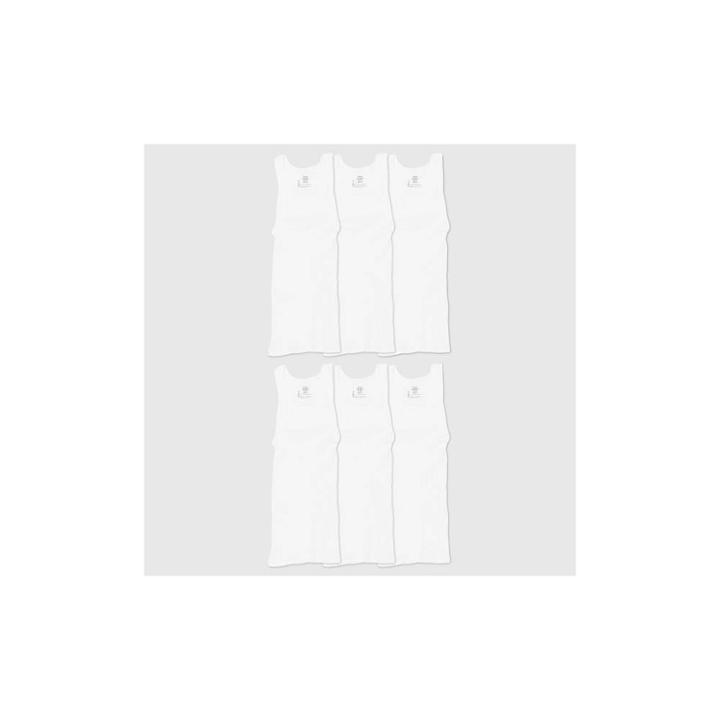 Hanes Men's 6pk Tanks With Fresh Iq - White