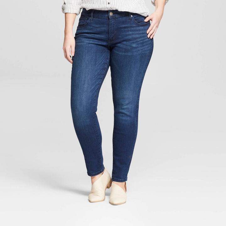 Women's Plus Size Mid-rise Skinny Jeans - Universal Thread Medium Wash