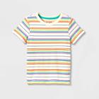 Toddler Boys' Rainbow Print Jersey Knit Short Sleeve T-shirt - Cat & Jack Cream/off-white