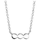 Distributed By Target Women's Sterling Silver Triple Circle Station Necklace -