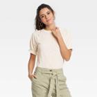 Women's Short Sleeve T-shirt - Universal Thread Cream