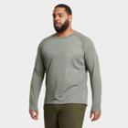 Men's Long Sleeve Run T-shirt - All In Motion Olive Green S, Men's, Size: Small, Green Green