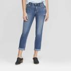 Women's Relaxed Fit High-rise Cropped Straight Jeans - Universal Thread Medium Wash