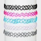Tattoo Choker Necklace Set - Wild Fable , Blue/black/pink