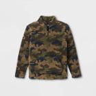 Plusboys' Quarter Zip Printed Mock Neck Sweatshirt - Cat & Jack Camo Green