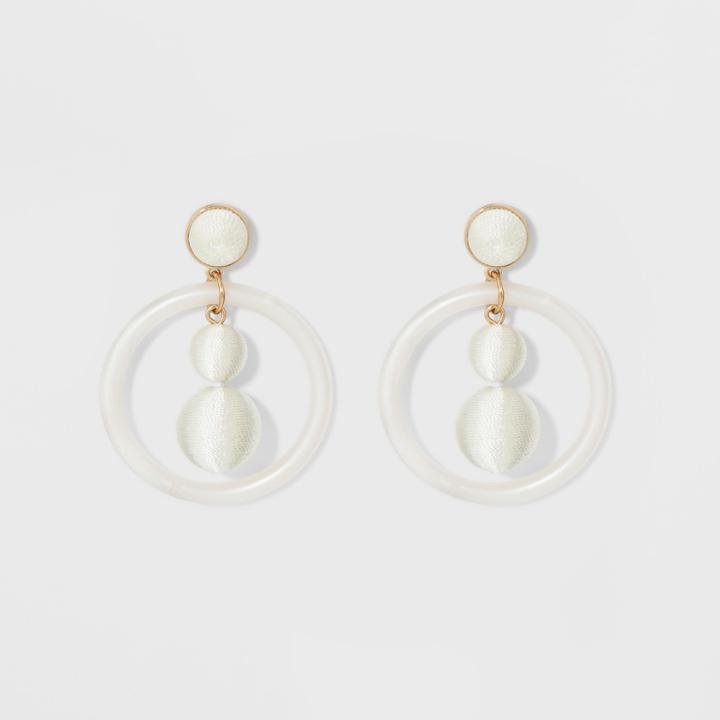 Sugarfix By Baublebar Whimsical Hoop Earrings - Off White, Girl's