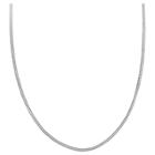 Target Women's Oval Diamond Cut Snake Chain In Sterling Silver - Gray