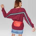 Women's Striped Crew Neck Pullover Sweatshirt - Wild Fable Wine