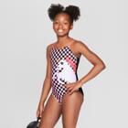 Girls' Little 8 Bitty Unicorn One Piece Swimsuit - Art Class Black