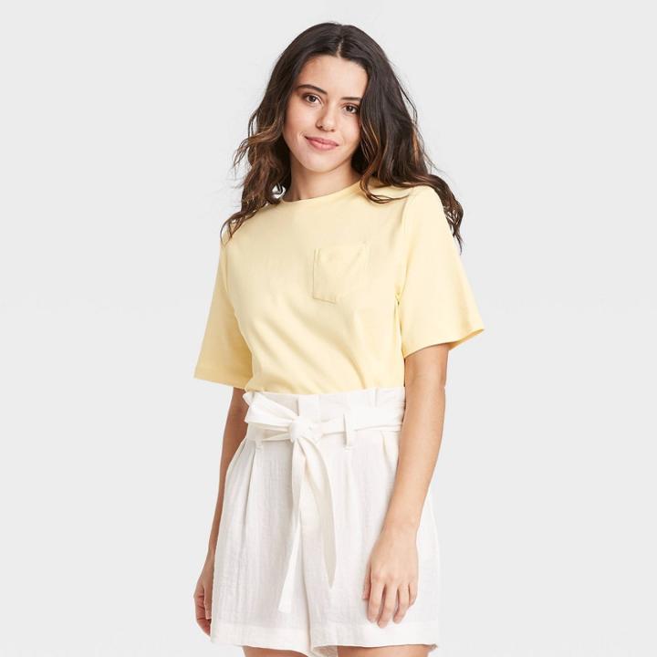 Women's Short Sleeve T-shirt - A New Day Yellow