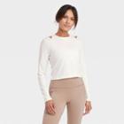 Women's Long Sleeve Cropped Top - All In Motion Cream