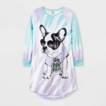 Jellifish Kids Girls' Dog Nightgown - Purple
