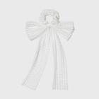 Crinkle/mesh Bow Hair Twister - A New Day White