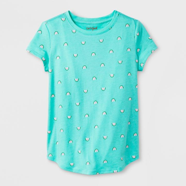 Girls' Short Sleeve Crew Neck T-shirt - Cat & Jack Green