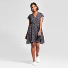Women's Printed Short Sleeve Dress - K By Kersh Black