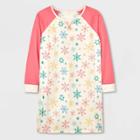 Girls' Long Sleeve Nightgown - Cat & Jack Cream/pink
