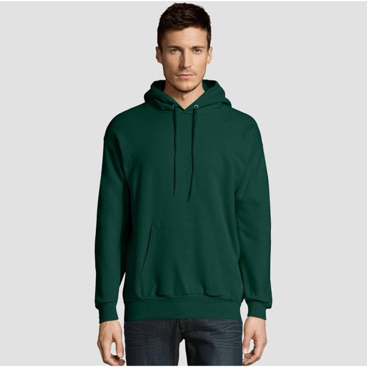 Hanes Men's Ecosmart Fleece Pullover Hooded Sweatshirt - Dark Green