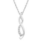 Target 1/20 Ct. T.w. Round Diamond Prong Set Infinity Pendant In Sterling Silver (ij-i2-i3) (18), Women's, White
