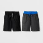 Boys' 2pk Pull-on Shorts - Cat & Jack Black/charcoal