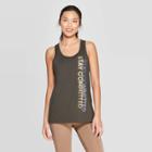 Women's Loose Fit Stay Committed Graphic Tank Top - C9 Champion Green L,