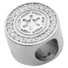 Men's 'star Wars' Galactic Empire Symbol 925 Sterling Silver Bead Charm With Clear Cz