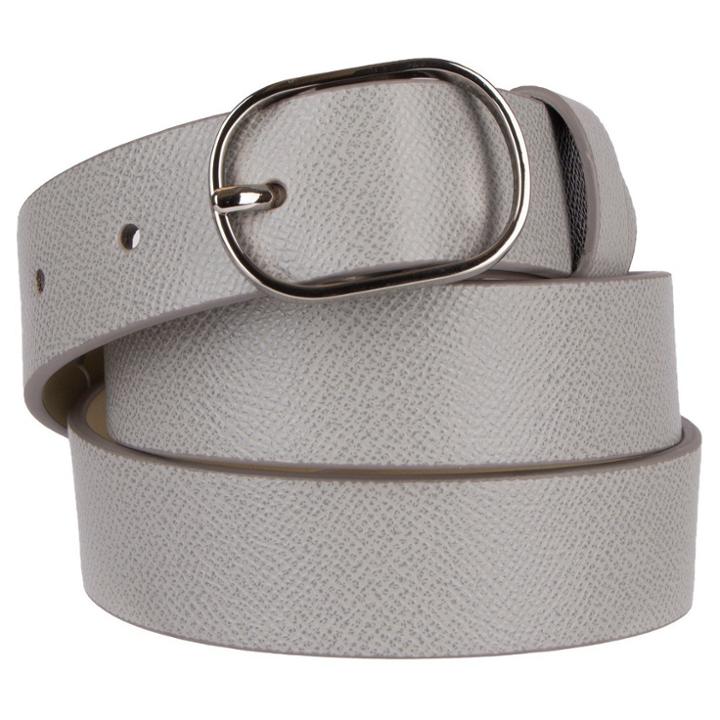 Women's Snake Skin Oval Buckle - A New Day Gray