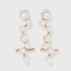 Sugarfix By Baublebar Pearl Ear Crawlers Earrings - White/gold, Women's, Beige