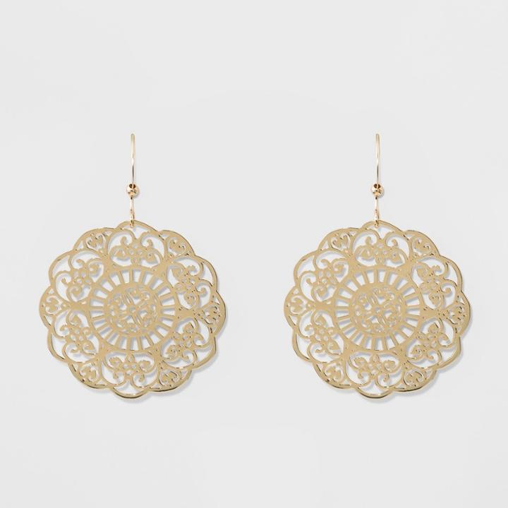 Drop Filigree Earrings - A New Day Gold,
