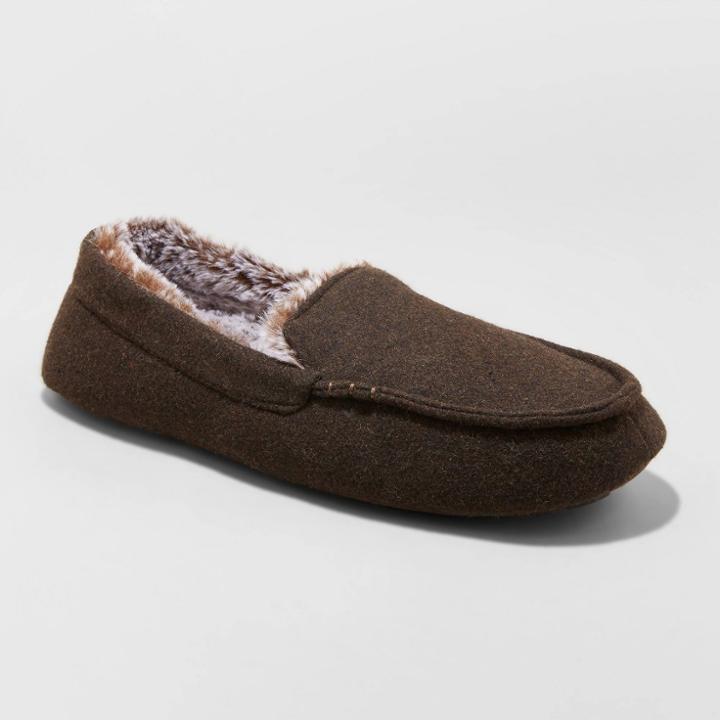 Men's Kairo Moccasin Slippers - Goodfellow & Co Dark Brown