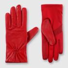Isotoner Adult Leather Gloves - Red