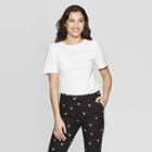 Women's Elbow Length Puff Sleeve T-shirt - A New Day White