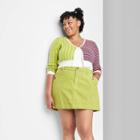 Women's Plus Size High-rise Cord Mini Skirt - Wild Fable