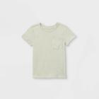 Toddler Boys' Striped Pocket Short Sleeve T-shirt - Cat & Jack Olive Green