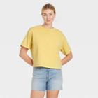 Women's Short Sleeve Boxy T-shirt - Universal Thread Yellow