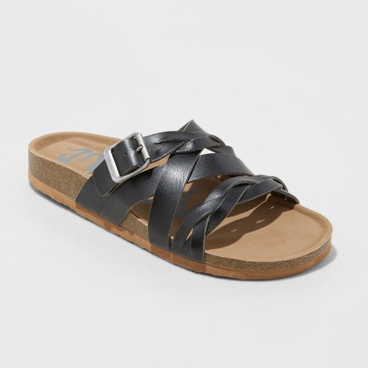 Women's Mad Love Pari Strappy Braid Footbed Sandals - Black
