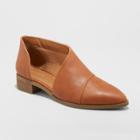 Women's Wenda Faux Leather Wide Width Cut-out Fashion Bootie - Universal Thread Tan 6w,