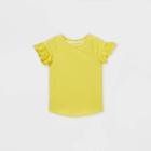 Toddler Girls' Eyelet Short Sleeve T-shirt - Cat & Jack Yellow