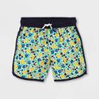Toddler Boys' Ditsy Floral Print Swim Trunks - Cat & Jack White