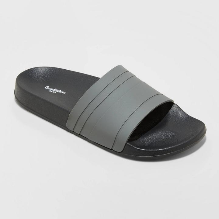 Men's Ricky Slide Sandals - Goodfellow & Co Gray S, Men's,