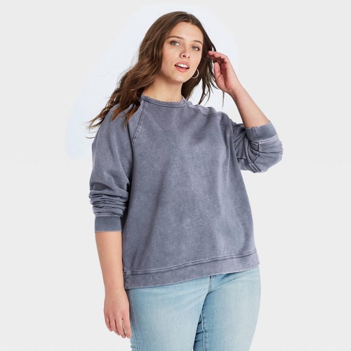 Women's Plus Size Sweatshirt - Universal Thread Blue
