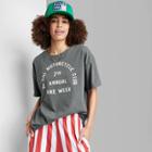 Women's Ascot + Hart Motorcycle Club Short Sleeve Graphic Boyfriend T-shirt - Gray