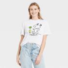 Women's Peanuts Snoopy Clover Short Sleeve Graphic T-shirt - Bright White