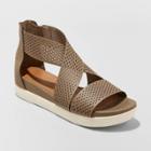 Women's Hummingbird Ankle Strap Sandals - A New Day Tan