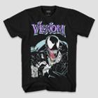 Men's Short Sleeve Marvel Venom Graphic T-shirt - Black