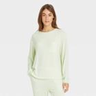 Women's Striped Perfectly Cozy Lounge Sweatshirt - Stars Above Green