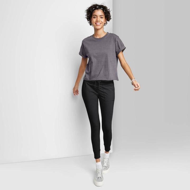 Women's High-waisted Pocket Leggings - Wild Fable Black