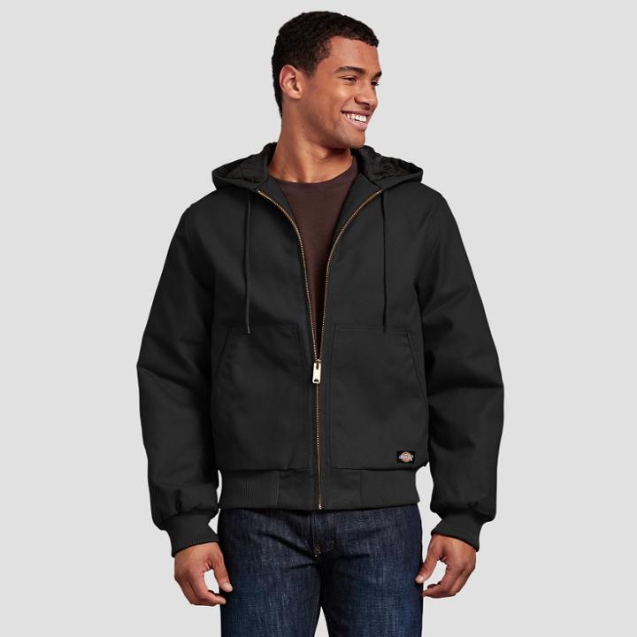 Dickies Men's Tall Long Sleeve Duck Jackets - Black